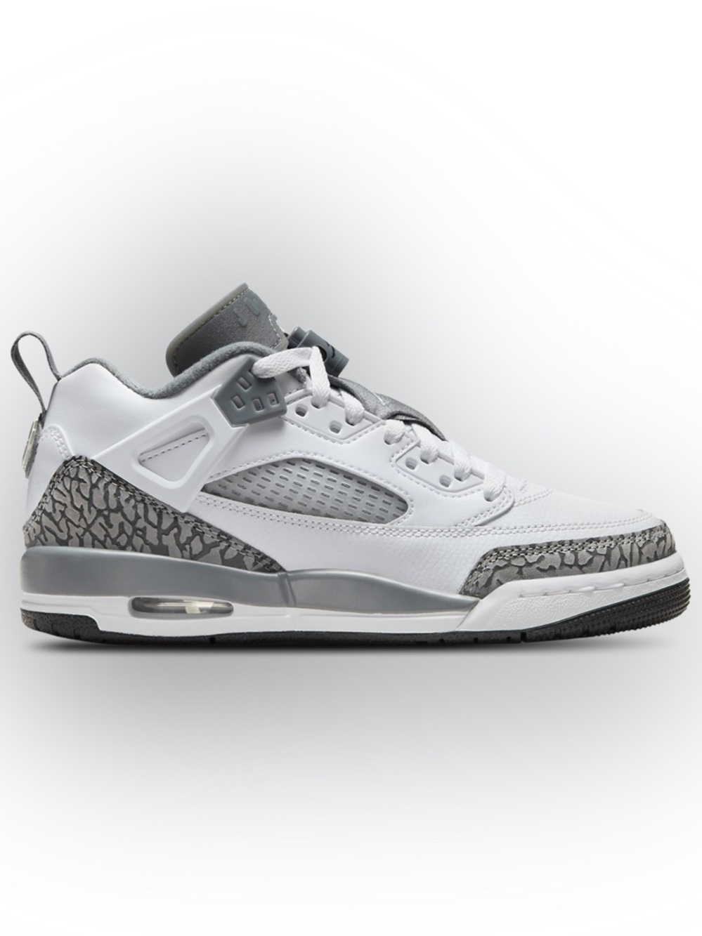 Jordan Spizike Low Kids Size 4Y White Grey Sneakers